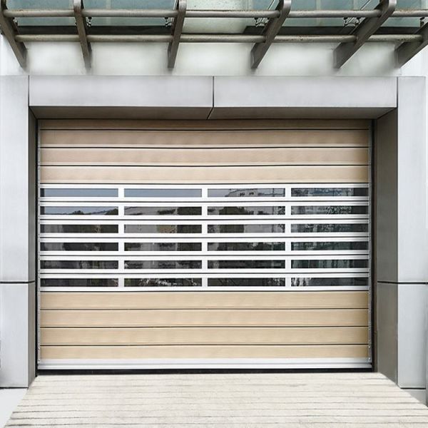 Custom Insulated Roll Up Door , Exterior Aluminum Rapid Spiral Garage Door For Printing Factories
