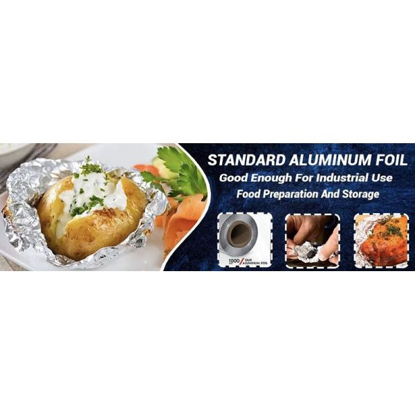 200 Sq Ft Aluminum Foil 0.014mm X 30cm X 61m Foil Roll Wrappers