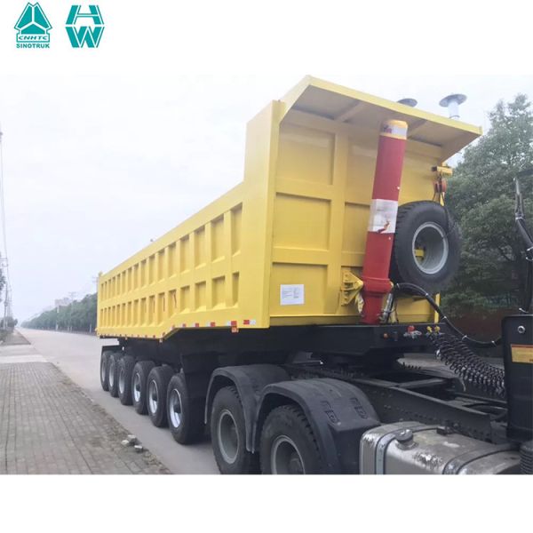 3/4/5/6  Axle Sinotruk  50CBM tipper semi trailer for Africa Mine