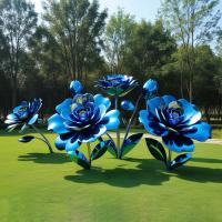 Sculpture de rose en acier inoxydable pour mariage et anniversaire