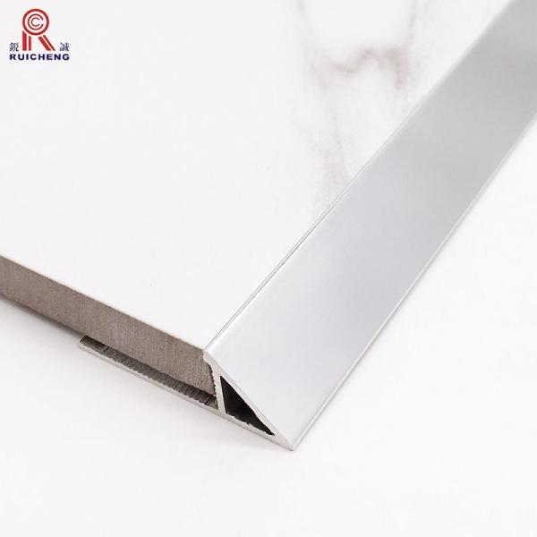 Silver Triangle Aluminum Tile Trim 3m Length Corrosion Resistance