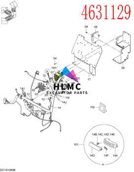 3901-614656 4631129 Excavator Accessories ZAX200 240 250 330-3 Computer Board Information Board ICF Small Board HITACHI