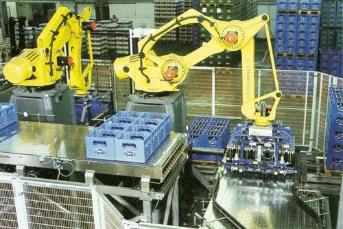 Beverage Industry Robotic Packaging Machinery , Packaging Robots Higher Level Safety
