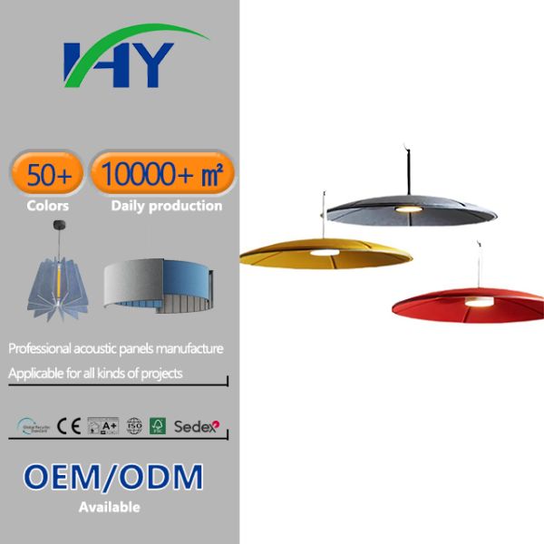 Eco Friendly Acoustic Lighting For Office Space Devoration Sound Absorbing