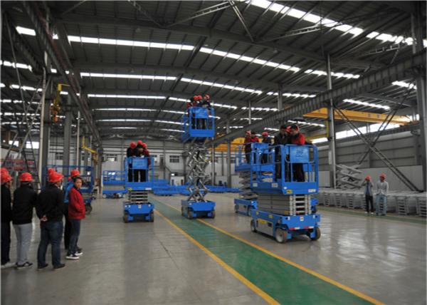 One Man  Small Hydraulic Scissor Lift , Hydraulic Material Lift 8M High Safety