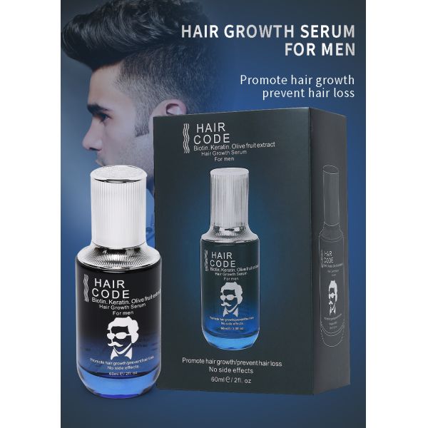 Anti Hair Loss Serum Hair Regrowth Essential Oil Biotin Olive Fruit Extract OEM 60ml