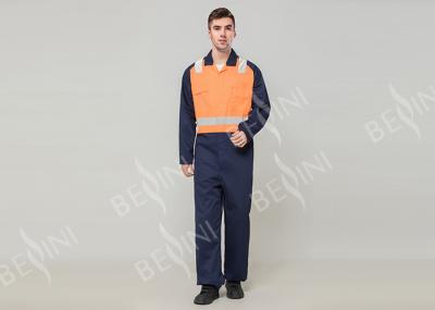 Double Stitching Safety Work Clothes High Visable Orange Jacket Bib Pants Suit