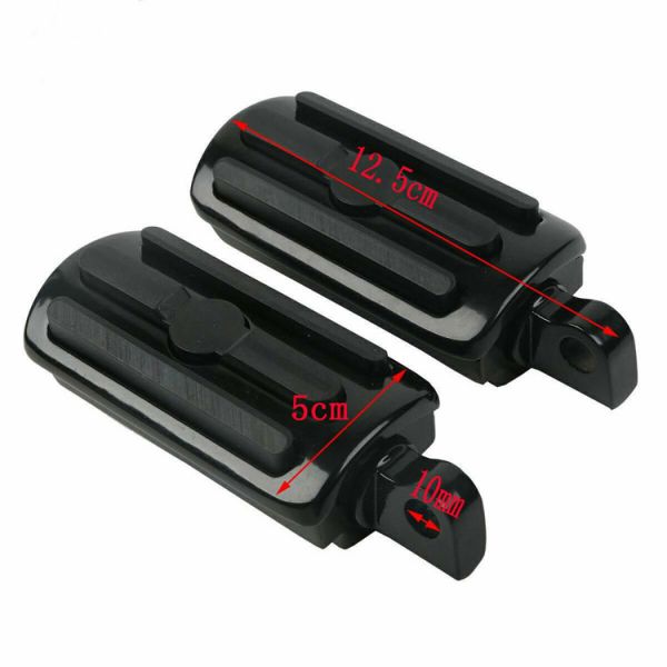Custom Black Foot Pegs Motorcycle Footpeg Footrest for Harley Davidson and Long-Lasting