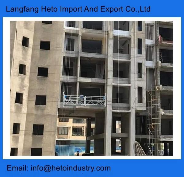 Philippines galvanized steel building maitenance unit ZLP800 temporary gondola working platform