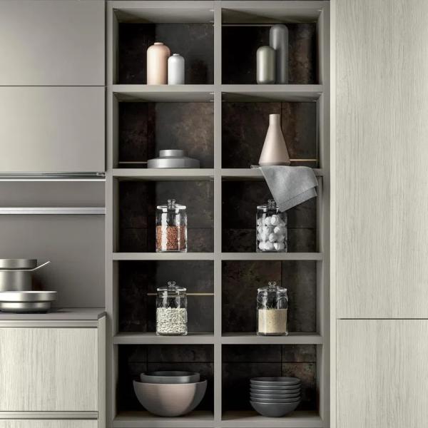 Modern Kitchen Cabinet Solid Color Matte Lacquer Door Custom Melamine Kitchen Cabinet  Free Kitchen Design