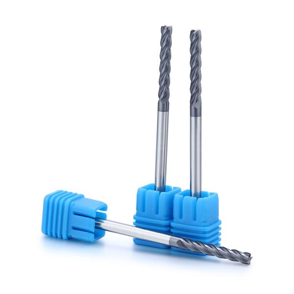 Copper Long Neck Micro Diameter End Mill TiAlN Coating For Precise Machining