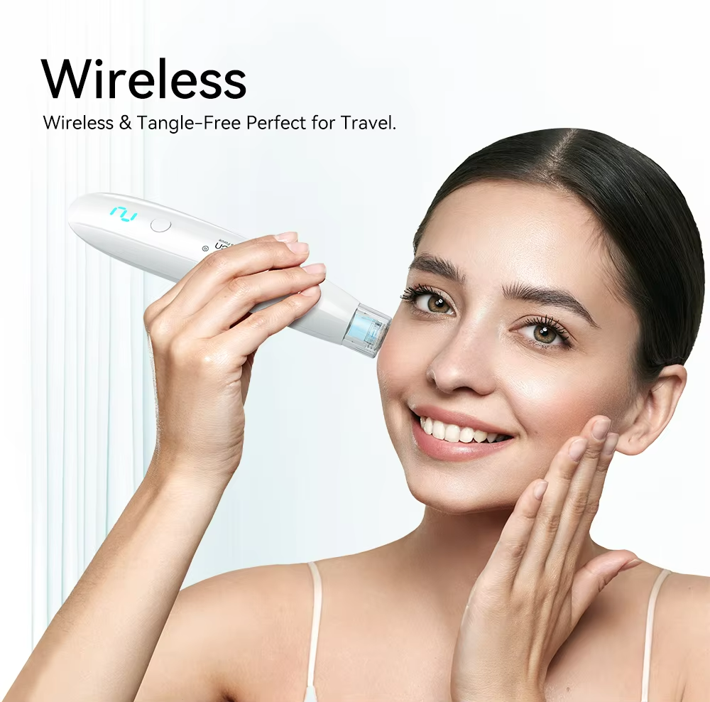 Professional Electric Microneedle Derma Pen with Stainless Steel Needles and 4-Level Speed Control for Skin Rejuvenation and Hydration