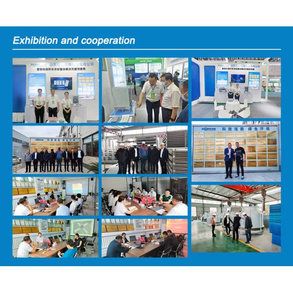 FRP Pvc Film Fill Round Shape Counter Flow Water Cooling Tower with Low Noise and Easy Operation