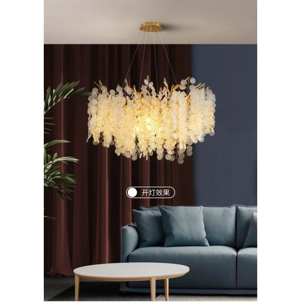 Nordic Ceiling Crystal Chandelier Gold Luxury Pendant Light  （WH-AP-672）