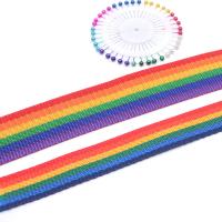 Colourful Polyester Rainbow Webbing Trim For Pet Leash