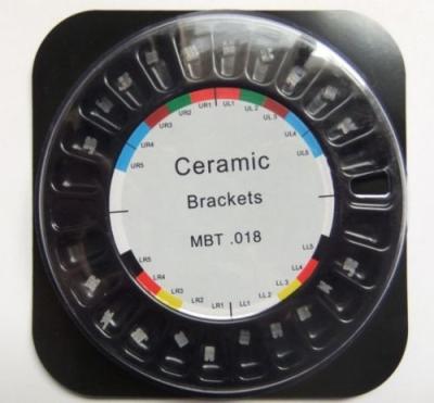 Passive Slide Design Ceramic Dental Braces With Mbt .018'' 3 4 5 Hook
