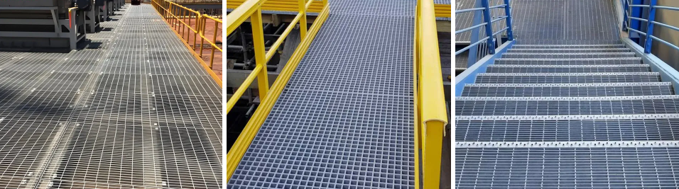 Galvanized Steel Bar Grating Panels with High Strength and Hot-Dip Galvanized for Floor Walkway