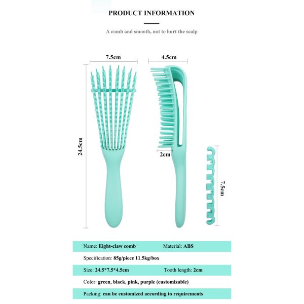 Detangling Hair Brush Curly Bristle Nylon Tooth Adjustable Hair Styling Brush