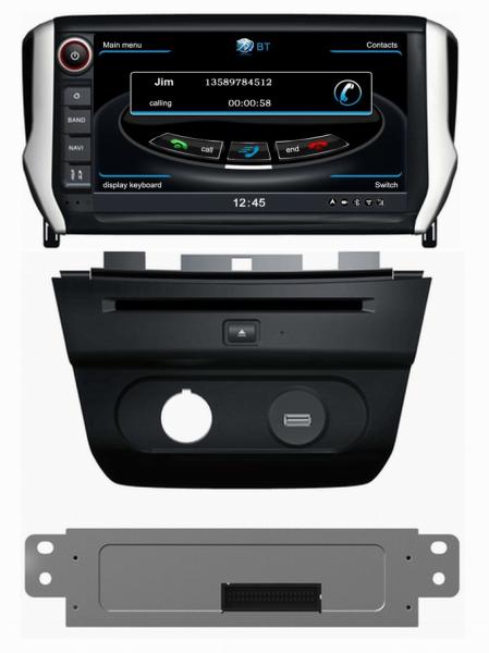 Ouchuangbo Auto DVD Multimedia Radio for Peugeot 2008 3G Wifi GPS Navigation iPod SWC S100 Platform OCB-374