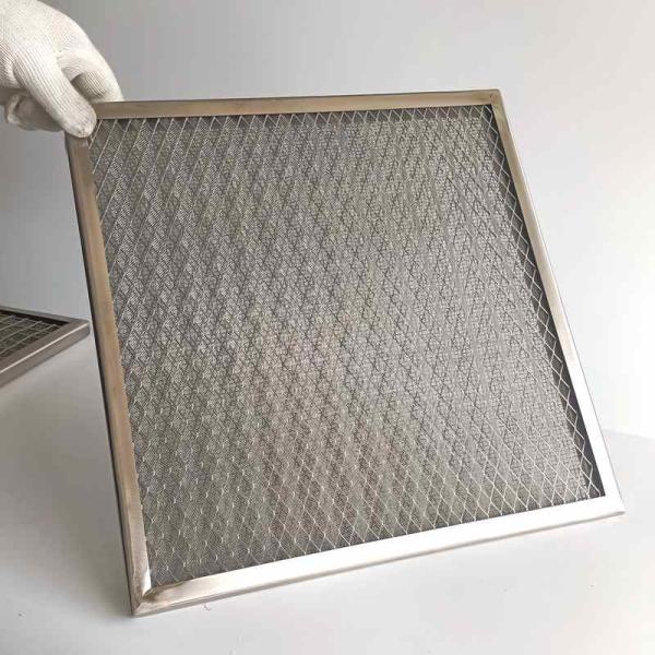 Square Aluminum Frame 3-5um Mesh Demister 50cm Thickness Anti Rust