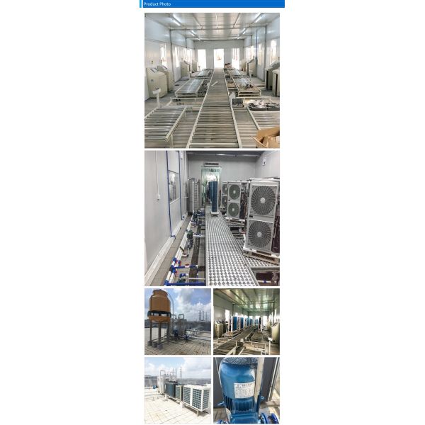 Tamaño personalizado Sistema de inspección de la bomba de calor de fuente de aire de la línea de producción de la bomba de calor