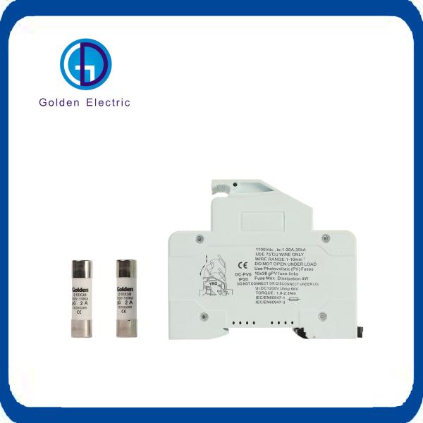 Detentor de fusível de trombeta para sistema de energia solar 10*38mm Dimensão do fusível Sistema solar DC