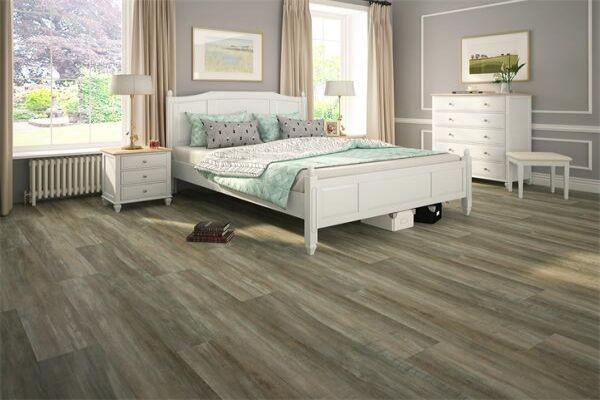 Engineered Stone Composite Vinyl Flooring Plank 20 Mil Anti Bacterial