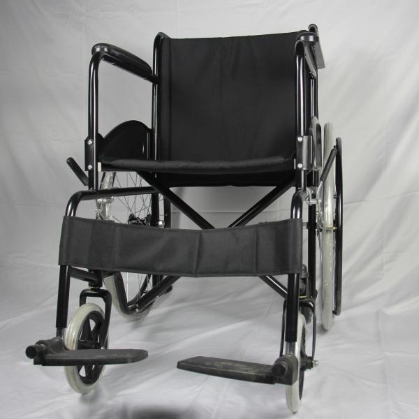 Simple Basic Folding Wheelchair With Powder Coating Steel Frame