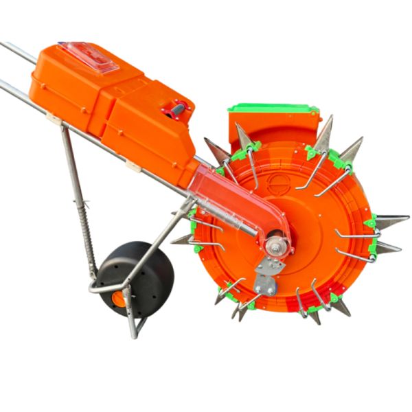 Vegetables Hand Push Seeder With Fertilizer Applicator 12 Nozzle Adjustable