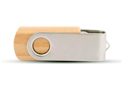 Large Capacity Custom USB Flash Drive , Twist Wood USB Sticks Long Lifespan