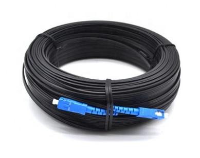 SM MM FTTH Fiber Optic 1 2 4 Core G657A1 Fiber Optic Drop Cable Light Weight