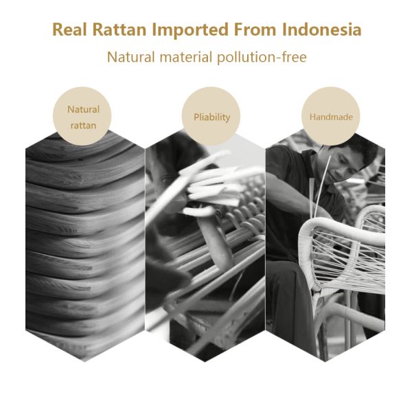 Wooden Rattan Arm Chair Outdoor Wicker Peacock Furniture