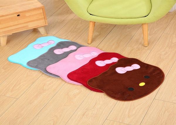 New design  100% polyester anti -slip hello kitty indoor   area rugs matt