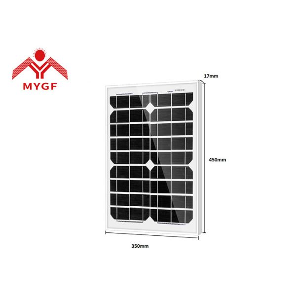 High Mechanical Strength Monocrystalline Solar Panel 20watt High Cell Efficiency