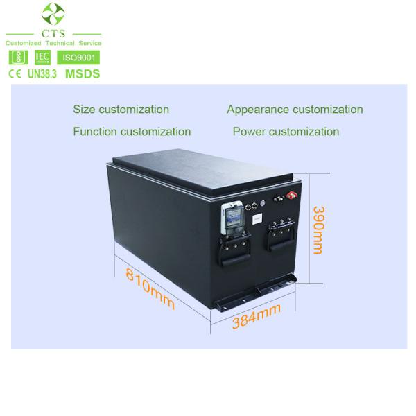 Bateria de armazenamento de energia montada no veículo CTS 48v 200ah 400ah 612ah lifepo4 bateria para camiões refrigerados