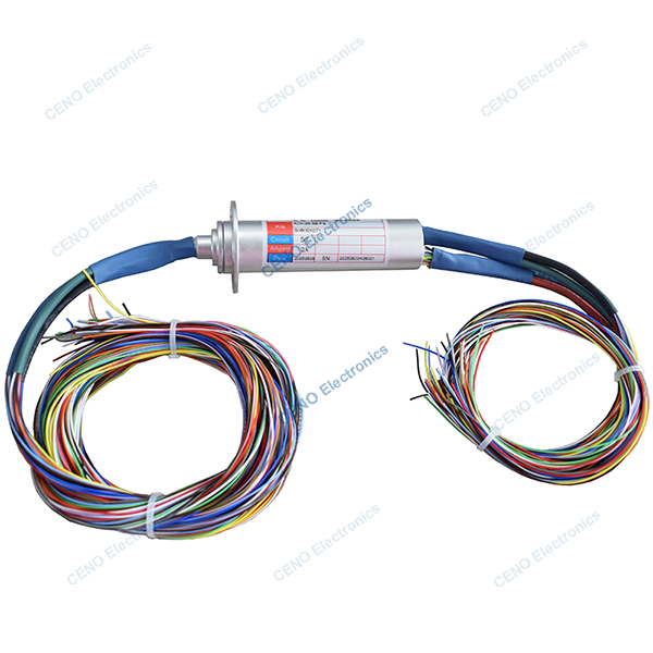 Compact structure capsule slip ring with 56 circuits power and signal