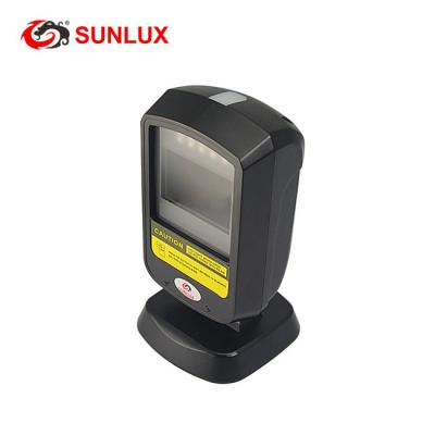 Black Case On Counter Supermarket Hand free 2D Barcode Scanner USB Cable