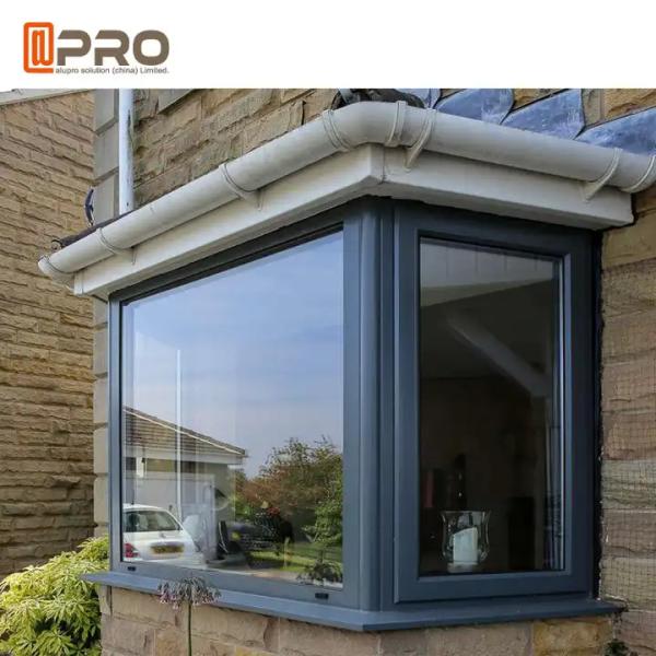 Burglarproof Aluminum Casement Windows With Flyscreen Georgian Bar Glass Bay Windows