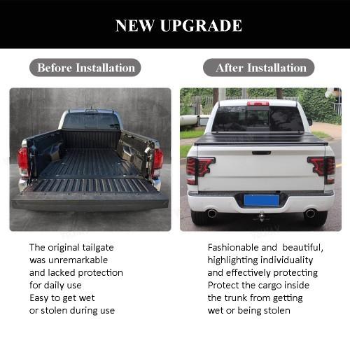 Viknav for Ford F150 Truck Bed Replacement Tonneau Cover Matte Black Trifold