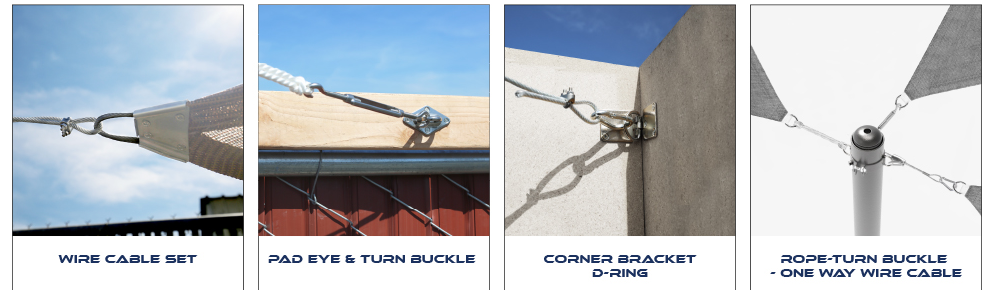 Нержавеющая сталь 316 крыша Солнце паруса части на открытом воздухе