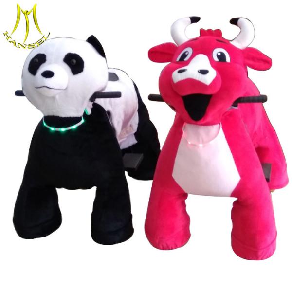 Hansel latest coin operated plush motorized animals for amusement park