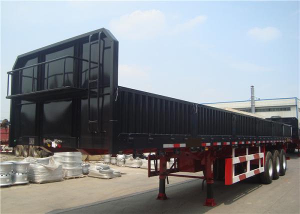 3 Axles 12 Wheels 13m Side Wall Semi Trailer High Tensile Low Alloy