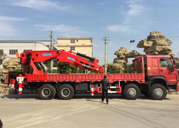 160T Truck Mounted Knuckle Boom Cranes Heavy Duty Not Limited Angle And Height