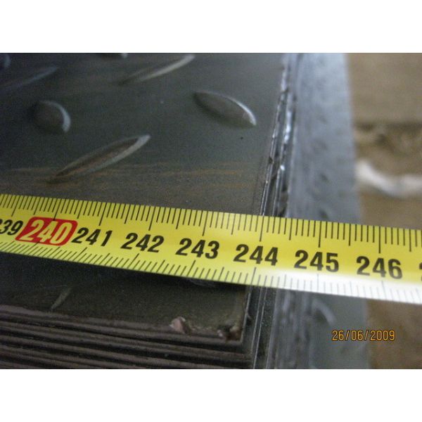 2348mm / custom cut Q195, Q235, Q345 Hot Rolled Coils / Sheet / Checkered Steel Plate