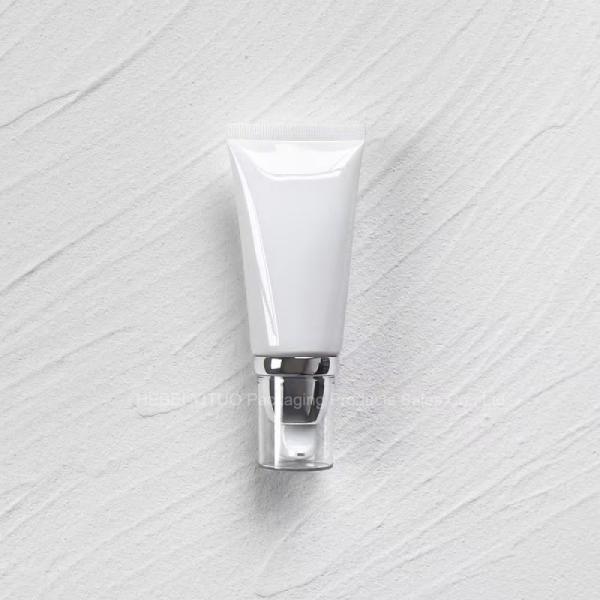 Tubo cosmético de plástico grande con tapas, tubo de crema vacío termoplástico