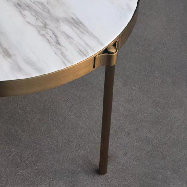 Triangular Base Elegance Ceramic Marble  Coffee Table