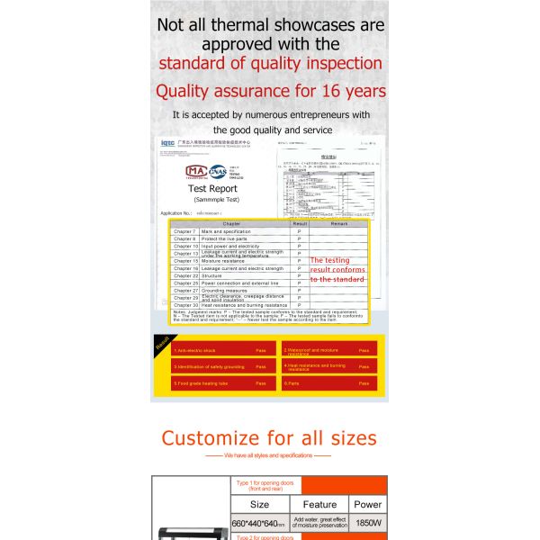 Электрический коммерческий пищевой отопительный дисплей Витрина со стеклянной крышкой и корпусом из нержавеющей стали