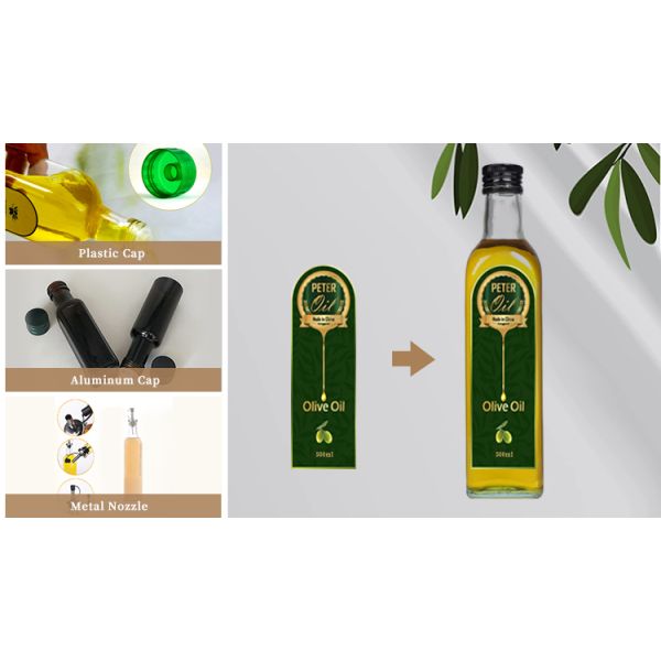 Персонализированное оливковое масло Стеклянная бутылка Мараска 250 мл 500 мл Для кухни