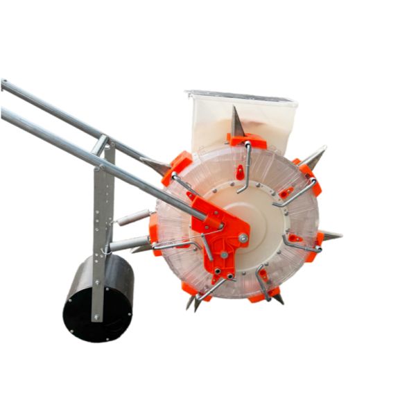 Heavy-Duty Manual Seeder Machine with Powder-Coated Finish and Large-Diameter Drive Wheel for Hard Soil
