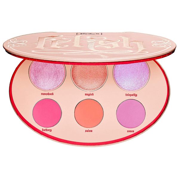 Eco Friendly 6 Shades Cosmetic Eyeshadow Palette With Embroidery Cover